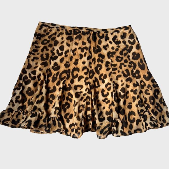 VICI Animal Print Ruffle Hem Mini Skirt – Size Small - Picture 1 of 7